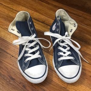 Navy blue high top Converse